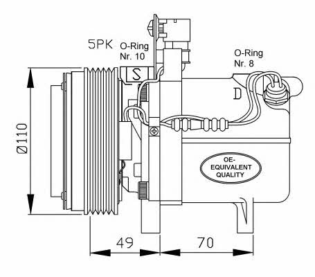 Компресор кондиціонера NRF 32490