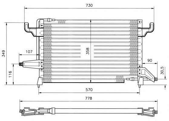 NRF 35152 Радіатор кондиціонера (Конденсатор) 35152: Купити в Україні - Добра ціна на EXIST.UA!