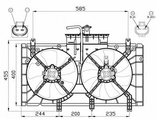 NRF 47493 Вентилятор радіатора охолодження 47493: Купити в Україні - Добра ціна на EXIST.UA!