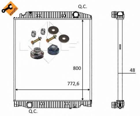 NRF Радиатор охлаждения двигателя – цена 41298 UAH