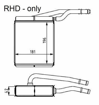 Радиатор отопителя салона NRF 54226