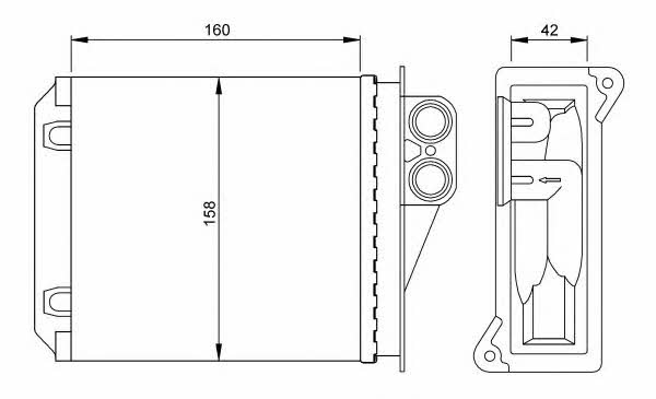 Радиатор отопителя салона NRF 54236