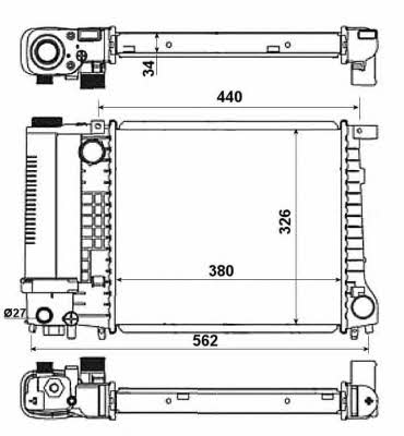Радиатор охлаждения двигателя NRF 51351