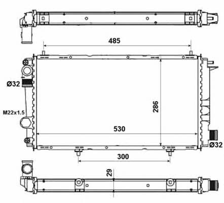 Радиатор охлаждения двигателя NRF 58957