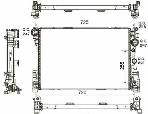 NRF Радиатор охлаждения двигателя – цена 8106 UAH