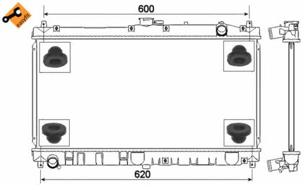 Радіатор охолодження двигуна NRF 53317