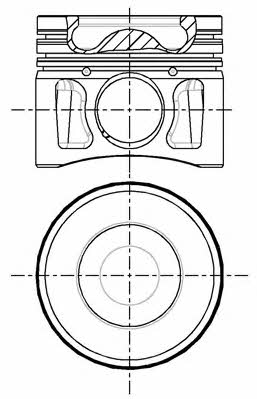 Поршень с кольцами, стандарт Nural 87-427700-40