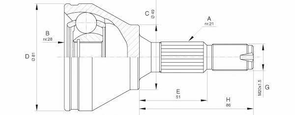 Open parts CVJ5632.10 Шарнір рівних кутових швидкостей (ШРКШ) CVJ563210: Купити в Україні - Добра ціна на EXIST.UA!