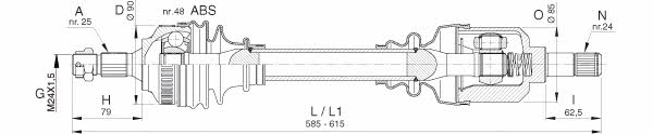 Open parts DRS6397.00 Вал привідний DRS639700: Купити в Україні - Добра ціна на EXIST.UA!