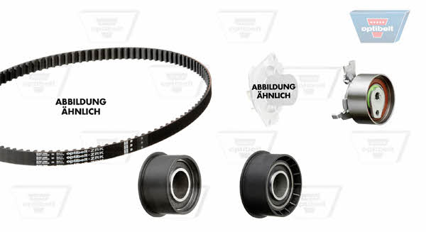 Ремень ГРМ, комплект с водяным насосом Optibelt KT 1025 W1