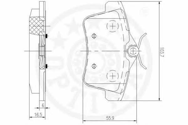 Optimal 12468 Гальмівні колодки, комплект 12468: Купити в Україні - Добра ціна на EXIST.UA!