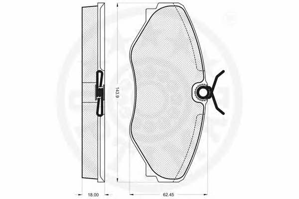 Optimal 12112 Тормозные колодки дисковые, комплект 12112: Отличная цена - Купить в Украине на EXIST.UA! 12112 Optimal Тормозные колодки дисковые, комплект
