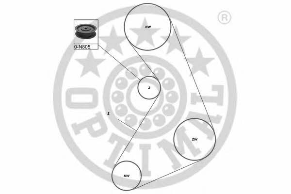 Optimal SK-1120 Комплект зубчастих ременів SK1120: Купити в Україні - Добра ціна на EXIST.UA!