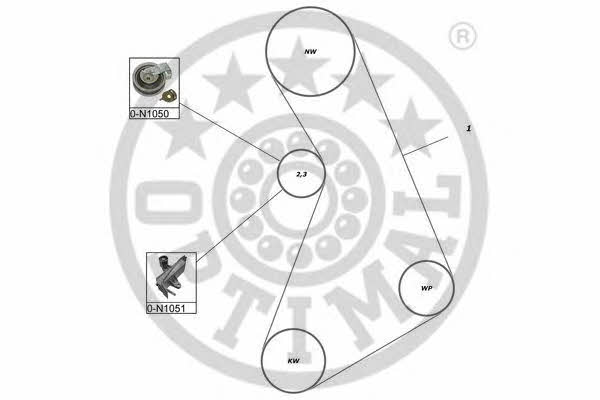 SK1373 Optimal Комплект ремня ГРМ