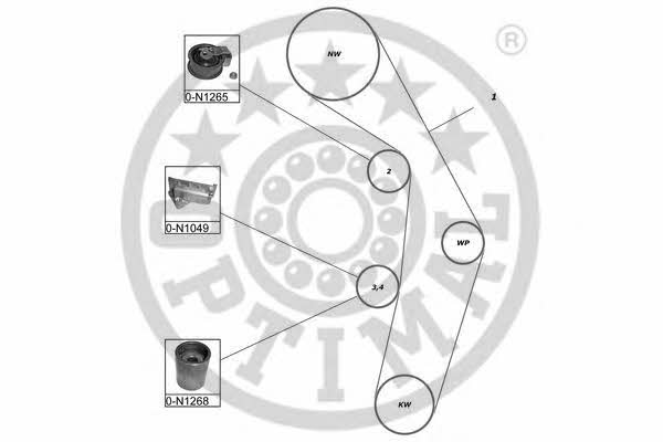 SK1378 Optimal Комплект зубчастих ременів