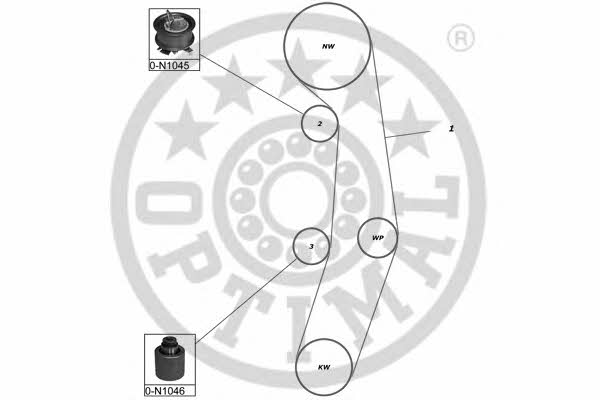 SK1388 Optimal Комплект зубчастих ременів