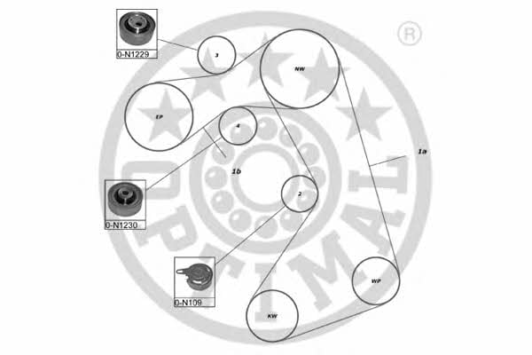 SK1539 Optimal Комплект зубчастих ременів