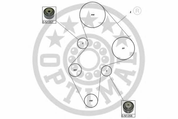 SK1616 Optimal Комплект зубчастих ременів