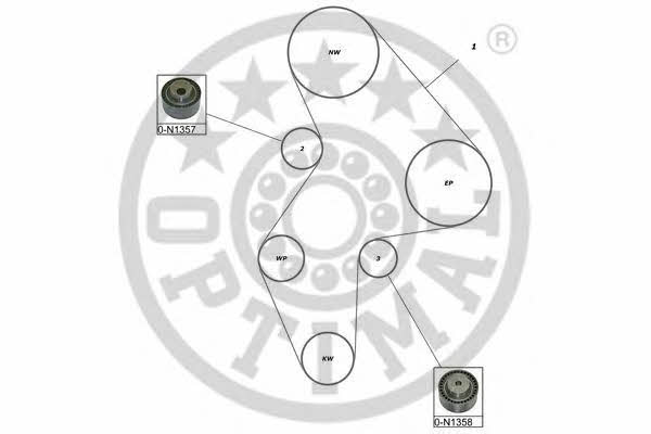 SK1617 Optimal Комплект зубчастих ременів