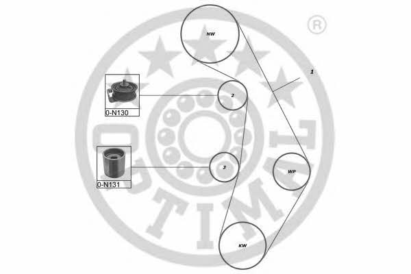 SK1641 Optimal Комплект ремня ГРМ