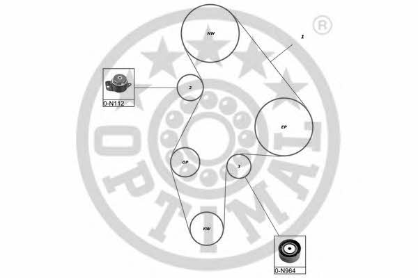 SK1645 Optimal Комплект ремня ГРМ