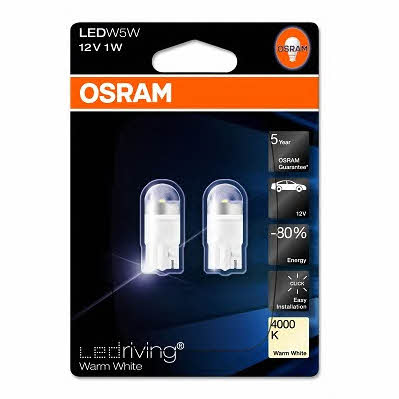 Osram 2850WW-02B Лампа світлодіодна Osram LEDriving WarmWhite T10 12V W2,1x9,5d (2 шт.) 2850WW02B: Купити в Україні - Добра ціна на EXIST.UA!