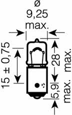 Osram Лампа накаливания H6W 12V 6W – цена 192 UAH