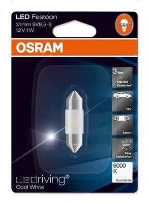 Osram 6431CW Лампа світлодіодна Osram LEDriving CoolWhite Festoon 31 12V SV8,5 6431CW: Приваблива ціна - Купити в Україні на EXIST.UA!