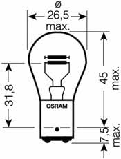 Osram 7528ULT Лампа розжарювання P21/5W 12V 21/5W 7528ULT: Приваблива ціна - Купити в Україні на EXIST.UA!