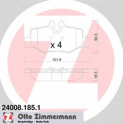 Otto Zimmermann 24008.185.1 Гальмівні колодки, комплект 240081851: Купити в Україні - Добра ціна на EXIST.UA!