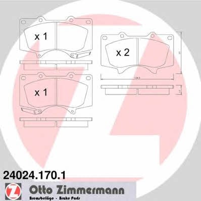 Otto Zimmermann 24024.170.1 Гальмівні колодки, комплект 240241701: Купити в Україні - Добра ціна на EXIST.UA!