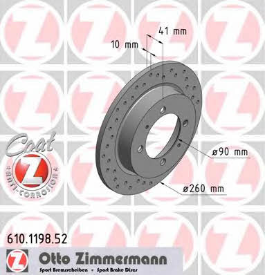 Otto Zimmermann 610.1198.52 Диск гальмівний 610119852: Купити в Україні - Добра ціна на EXIST.UA!