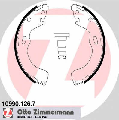 Otto Zimmermann 10990.126.7 Колодки гальмівні барабанні, комплект 109901267: Купити в Україні - Добра ціна на EXIST.UA!