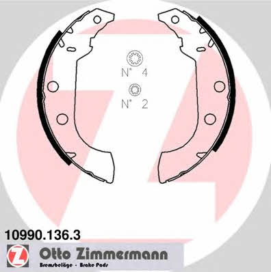 Otto Zimmermann 10990.136.3 Колодки гальмівні барабанні, комплект 109901363: Купити в Україні - Добра ціна на EXIST.UA!