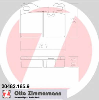 Otto Zimmermann 20482.185.9 Гальмівні колодки, комплект 204821859: Купити в Україні - Добра ціна на EXIST.UA!