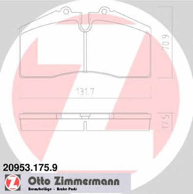 Otto Zimmermann 20953.175.9 Гальмівні колодки, комплект 209531759: Приваблива ціна - Купити в Україні на EXIST.UA!