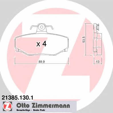 Otto Zimmermann 21385.130.1 Гальмівні колодки, комплект 213851301: Купити в Україні - Добра ціна на EXIST.UA!