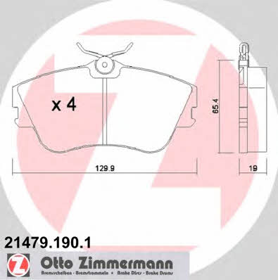 Otto Zimmermann 21479.190.1 Гальмівні колодки, комплект 214791901: Купити в Україні - Добра ціна на EXIST.UA!