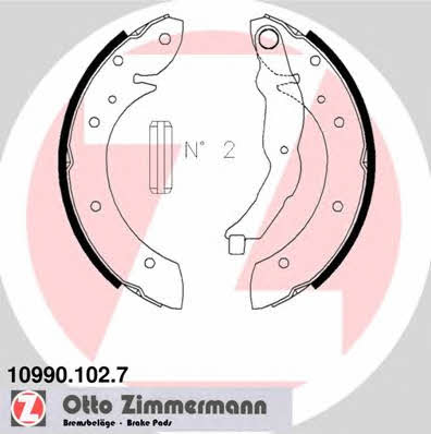 Otto Zimmermann 10990.102.7 Колодки гальмівні барабанні, комплект 109901027: Купити в Україні - Добра ціна на EXIST.UA!
