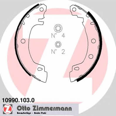 Otto Zimmermann 10990.103.0 Колодки гальмівні барабанні, комплект 109901030: Купити в Україні - Добра ціна на EXIST.UA!