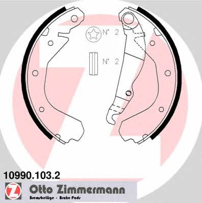 Otto Zimmermann 10990.103.2 Колодки гальмівні барабанні, комплект 109901032: Приваблива ціна - Купити в Україні на EXIST.UA!