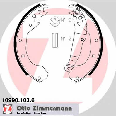 Otto Zimmermann 10990.103.6 Колодки гальмівні барабанні, комплект 109901036: Купити в Україні - Добра ціна на EXIST.UA!