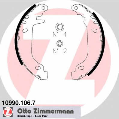 Otto Zimmermann 10990.106.7 Колодки гальмівні барабанні, комплект 109901067: Приваблива ціна - Купити в Україні на EXIST.UA!