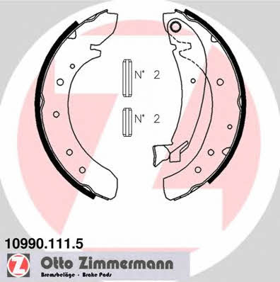 Otto Zimmermann 10990.111.5 Колодки гальмівні барабанні, комплект 109901115: Купити в Україні - Добра ціна на EXIST.UA!