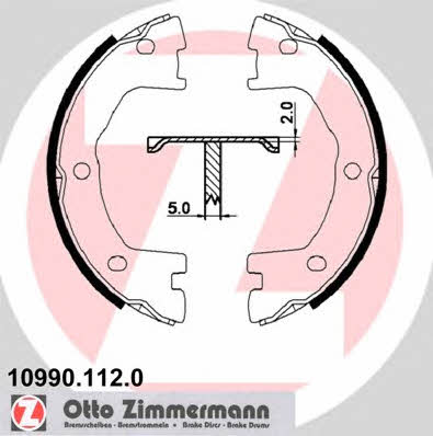Otto Zimmermann 10990.112.0 Колодки гальмівні стояночного гальма 109901120: Купити в Україні - Добра ціна на EXIST.UA!