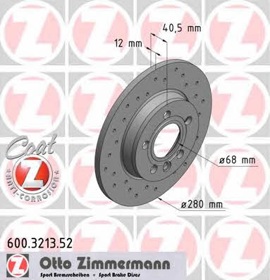 Otto Zimmermann 600.3213.52 Диск гальмівний 600321352: Купити в Україні - Добра ціна на EXIST.UA!