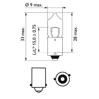 Лампа накаливания H6W 12V 6W Philips 12036B2