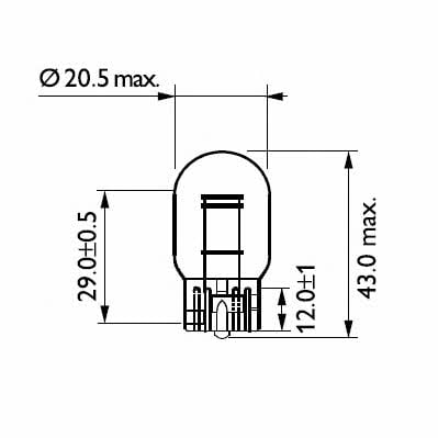 Лампа накаливания W21/5W 12V 21/5W Philips 12066B2