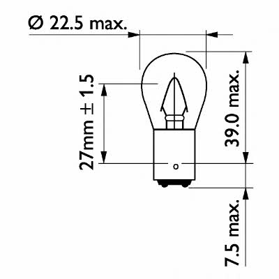 Philips 13402CP Лампа розжарювання Stop P22 24V 15W 13402CP: Купити в Україні - Добра ціна на EXIST.UA!