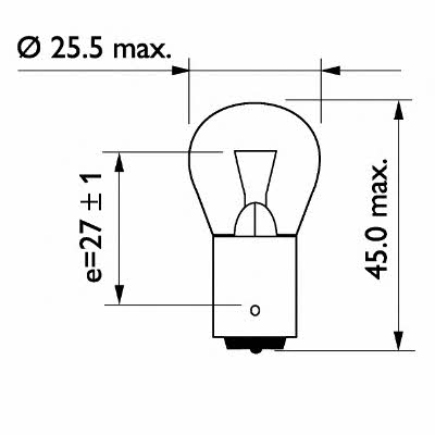 Philips 13445CP Лампа розжарювання Stop P25 24V 18W 13445CP: Купити в Україні - Добра ціна на EXIST.UA!